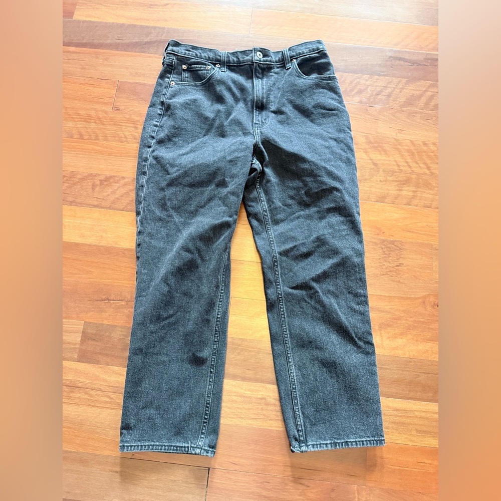 Abercrombie & Fitch Black Ankle Straight Jeans